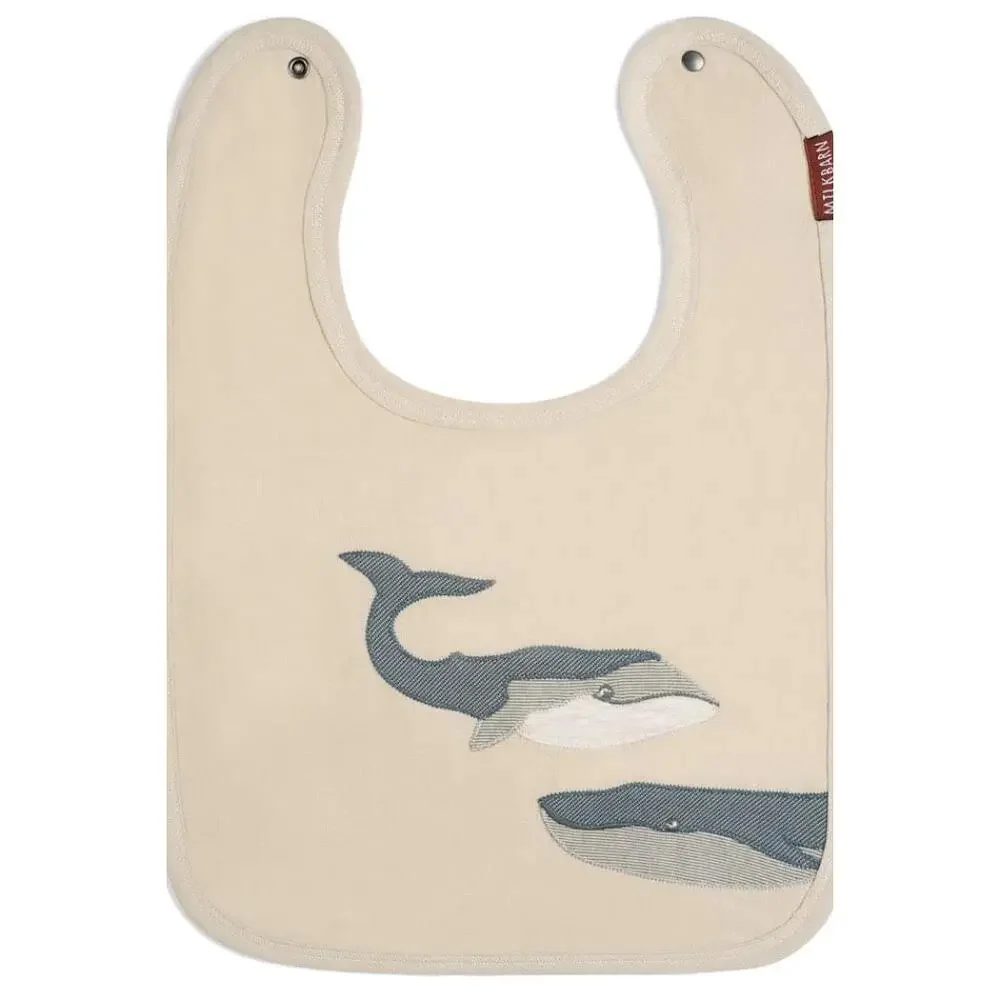 Milkbarn Applique Linen Bib - Giraffe